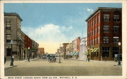 Main Street Looking South From 3rd Ave Postcard