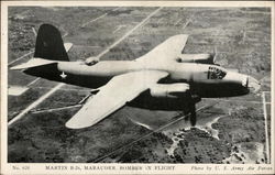 Martin B-26, Marauder Bomber in Flight Postcard