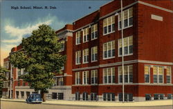 High School Minot, ND Postcard Postcard