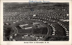 Aerial View of Riverdale North Dakota Postcard Postcard