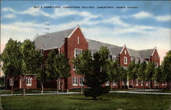 Boy's Dormitory, Jamestown College North Dakota Postcard Postcard