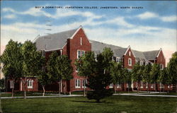 Boy's Dormitory, Jamestown College Postcard