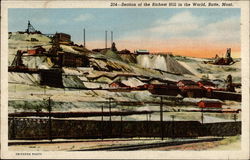 Section of the Richest hill in the World Butte, MT Postcard Postcard