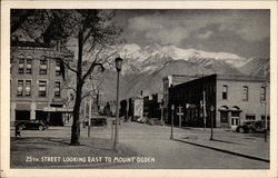 25th Street Looking East to Mount Ogden Utah Postcard Postcard