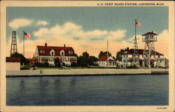 U. S. Coast Guard Station Ludington, MI Postcard Postcard