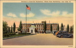 Entrance to Stateville Penitentiary, Illinois State Penitentiary Postcard
