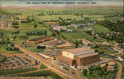 Aerial View of Cincinnati Gardens Postcard