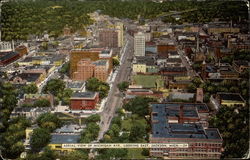 Aerial View of Michigan Ave., Looking East Postcard