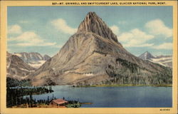 Mt. Grinell and Swiftcurrent Lake Postcard