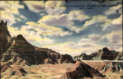 Sunset in the Badlands, Badlands National Monument Postcard