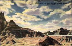 Sunset in the Badlands, Badlands National Monument Postcard