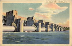 New Roller Dam Davenport, IA Postcard Postcard