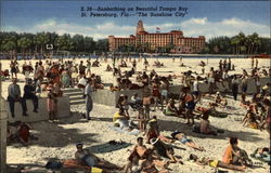 Sunbathing on Beautiful Tampa Bay Postcard