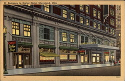 Entrance to Carter Hotel Postcard
