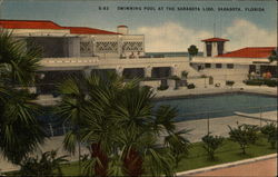 Swimming Pool at the Sarasota Lido Florida Postcard Postcard