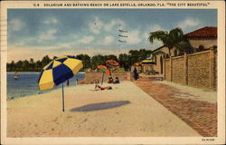Solarium and Bathing Beach on Lake Estelle, "The City Beautiful" Postcard