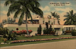 A Modernistic Florida Home Postcard