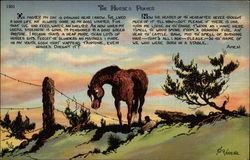 The Horse's Prayer Horses Postcard Postcard