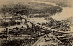 Aerial View of Highway Bridge Spanning Connecticut River Aerial View of Highway Bridge Spanning Connecticut River