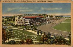 A Bird's-Eye-View of Suffolk Downs Race Track, Revere, Mass Postcard