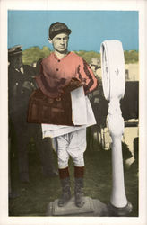 Ted Atkinson Weighing in at Belmont Park New York Postcard Postcard