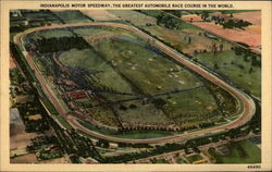 Indianaoplis Motor Speedway, The Greatest Automobile Race Course in the World Indianapolis, IA Auto Racing Postcard Postcard