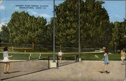 Sunset Park Tennis Courts Middletown, OH Postcard Postcard