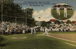 Watching the "Kids and Cubs" Three -Quarter Century Ball Clubs, Waterfront Park Postcard