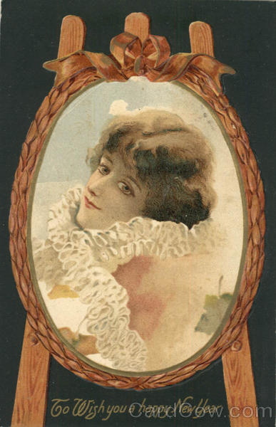 Wish You a Happy New Year - Beautiful Lady New Year's