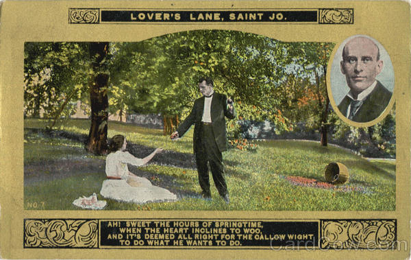Lover's Lane, Saint Jo. Romance & Love