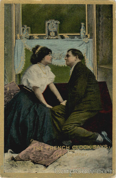 The French Clock Says Get together Romance & Love