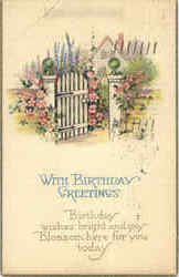 With Birthday Greetings Postcard