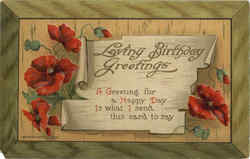 Loving Birthday Greetings Postcard