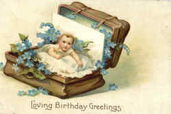 Loving Birthday Greetings (Baby) Postcard Postcard