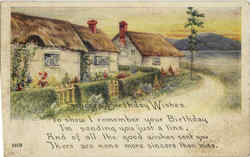 Sincera, Birthday Wishes Postcard