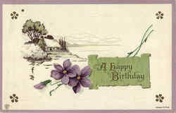 A Happy Birthday Postcard Postcard
