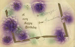 A Very Happy Birthday Postcard