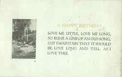 A Happy Birthday Postcard