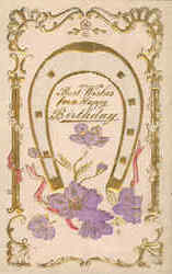 Best Wishes for a Happy Birthday Postcard