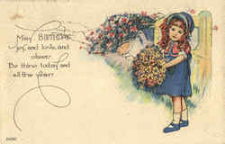 Cute Little Girl - Birthday Joy Postcard