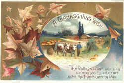 A Thanksgiving Wish Postcard Postcard