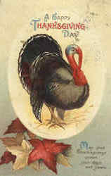 A Happy Thanksgiving Day Turkeys Postcard Postcard