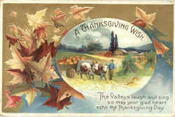 A Thanksgiving Wish Postcard Postcard