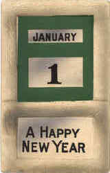 1 January A Happy New Year Postcard