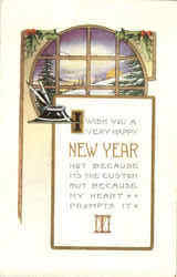 Wish You a Very Happy New Year Postcard