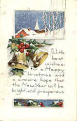 With best wishes for a Happy Christmas Postcard Postcard