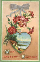 With Love to My Valentine Postcard Postcard