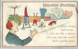 Valentine Greeting Fantasy Postcard Postcard