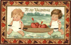 To My Valentine Children Postcard Postcard