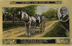 Lover's Lane, Saint Jo Romance & Love Postcard Postcard